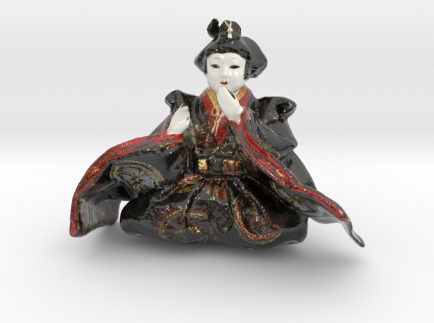 The Japanese Hina Doll-2-mini in Glossy Full Color Sandstone