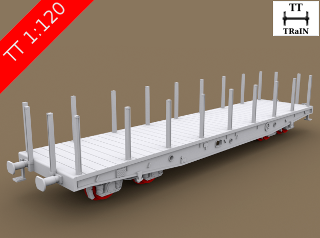 TT Scale Smmps Wagon complete set (EU) in Tan Fine Detail Plastic