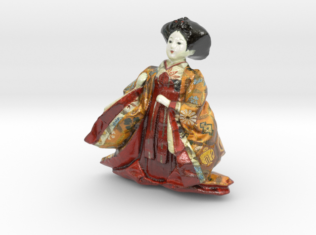 The Japanese Hina Doll-8-mini in Glossy Full Color Sandstone