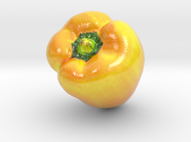 The Yellow Pepper-2-mini in Glossy Full Color Sandstone