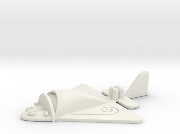 Ancient flying machine (jet) in White Natural Versatile Plastic