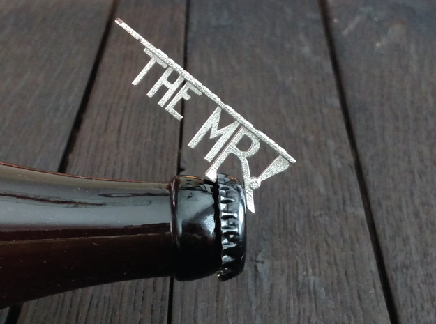 The Mr Bottle Opener Keychain in Polished Nickel Steel