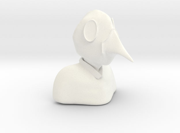 Plague Doctor Bust in White Processed Versatile Plastic