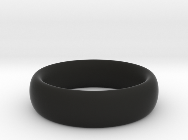 Plain Ring v1 Size11-7mm-3.2 in Black Natural Versatile Plastic