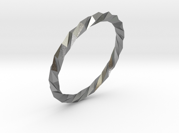 Twistium - Bracelet P=190mm in Natural Silver