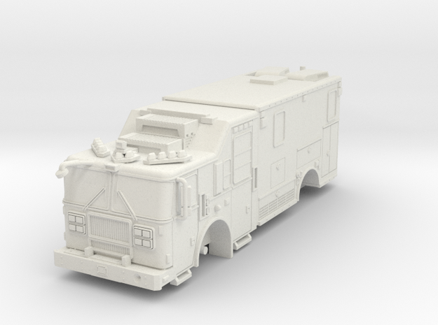 1/87 FDNY seagrave-communication-truck in White Natural Versatile Plastic