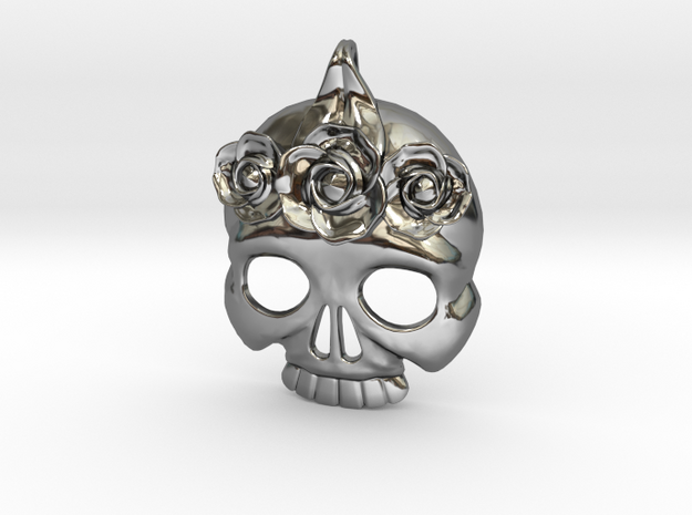 BlakOpal Skull with Rose Crown Charm