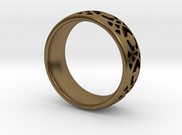Wedding Ring Model A Ø0.669 inch/Ø17mm in Natural Bronze
