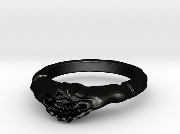 Eldritch Corruption Ring Size 10 in Matte Black Steel
