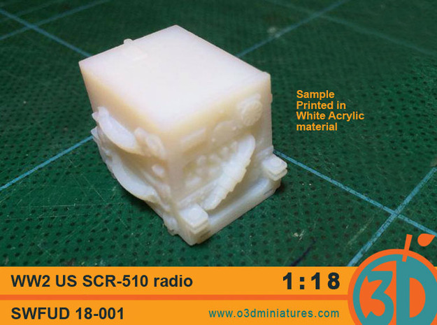 WW2 US radio SCR - 510 1/18 scale  SWFUD-18-001 in Tan Fine Detail Plastic