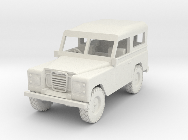  1/72 1:72 Scale Land Rover Hard Top Back  Wheel in White Natural Versatile Plastic