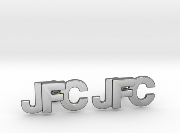 Monogram Cufflinks JFC in Polished Silver