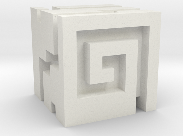 Nuva Cube in White Natural Versatile Plastic