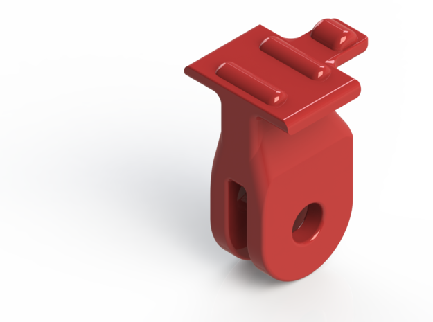Blendr - GoPro adapter in Red Processed Versatile Plastic