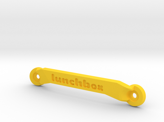 CW01 Chassis Brace - Front - Lunchbox in Yellow Processed Versatile Plastic