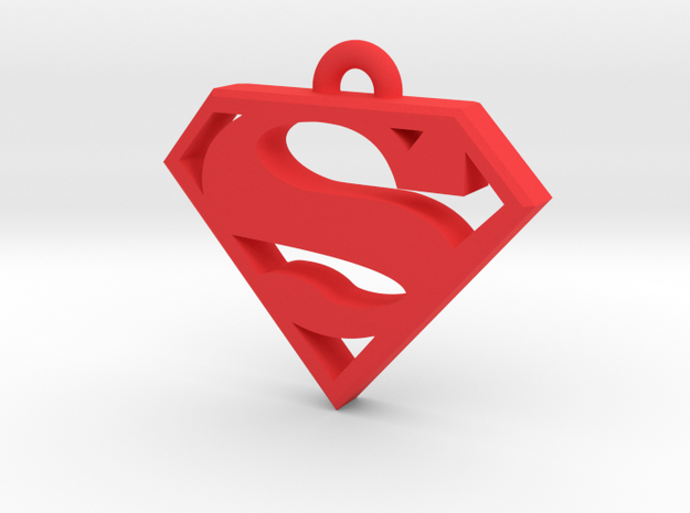 Superman Keychain 2.0 in Red Processed Versatile Plastic