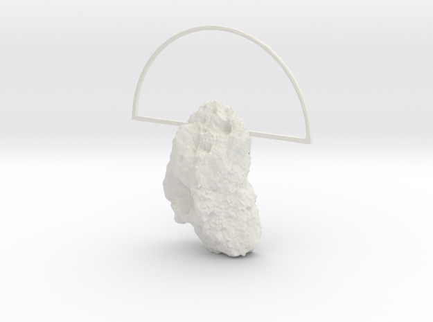 Mars Rock Pendant in White Natural Versatile Plastic