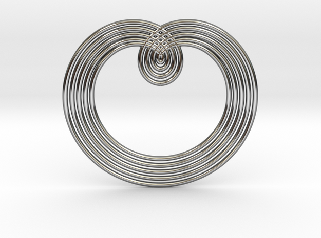  0526 Motion Of Points Around Circle (5cm) #003 in Fine Detail Polished Silver