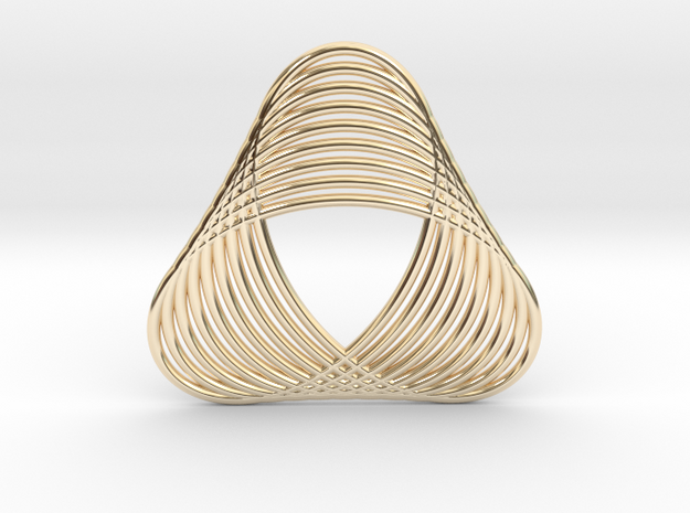 0539 Motion Of Points Around Circle (5cm) #016 in 14k Gold Plated Brass