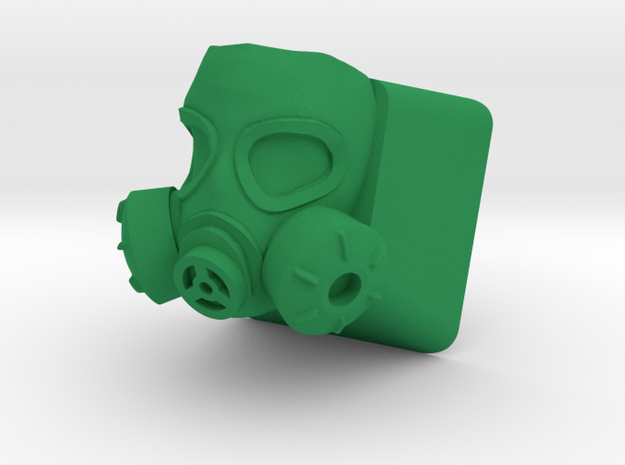 Gas Mask Cherry MX Keycap in Green Processed Versatile Plastic