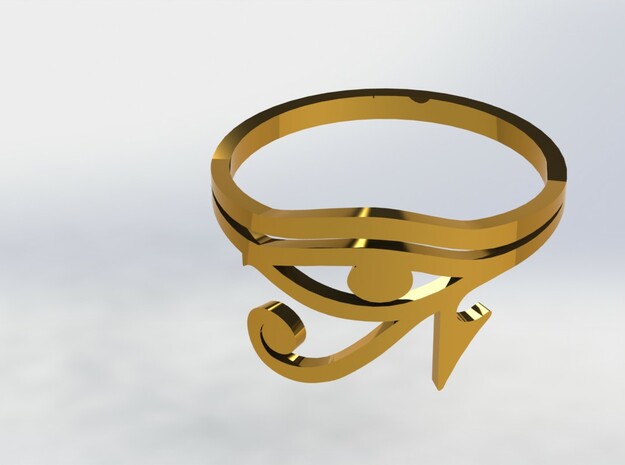 Eye Of Horus in Polished Gold Steel