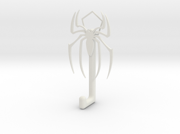 Spiderman Logo hook in White Natural Versatile Plastic