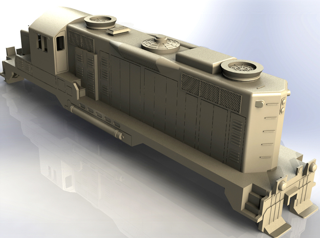 EMD GP20 Locomotive in H0 in White Natural Versatile Plastic