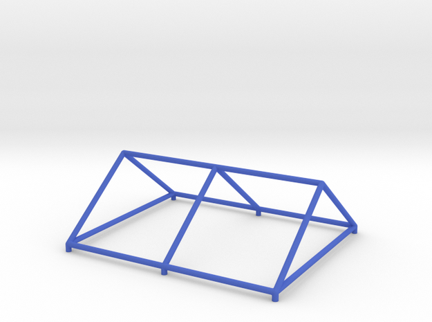 Tent Frame Roof Model in Blue Processed Versatile Plastic