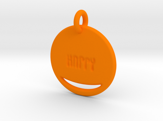 Happy happy in Orange Processed Versatile Plastic