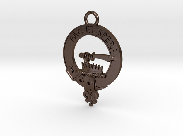 Clan Matheson key fob in Polished Bronze Steel