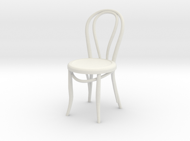 1:24 Thonet Chair 1 (Not Full Size) in White Natural Versatile Plastic