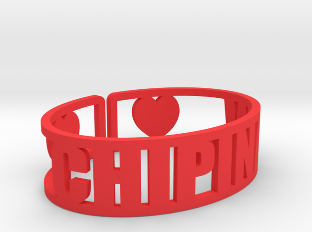 Chipinaw Cuff in Red Processed Versatile Plastic