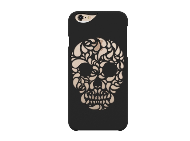 iPhone 6S_Funky Skull in Black Natural Versatile Plastic