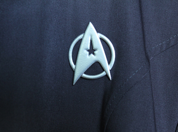 Starfleet Insignia for Dress Uniform in White Natural Versatile Plastic