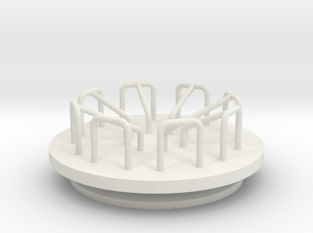 Playground Merry-Go-Round - HO 87:1 Scale in White Natural Versatile Plastic