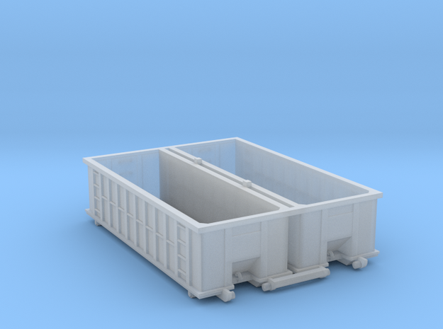 Industrial Dumpster 30yd (Qty 2) - N 160:1 Scale in Tan Fine Detail Plastic