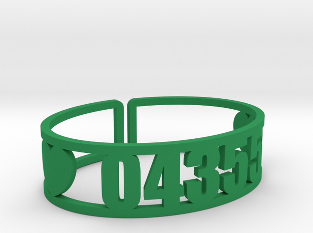 Laurel Zip Cuff in Green Processed Versatile Plastic