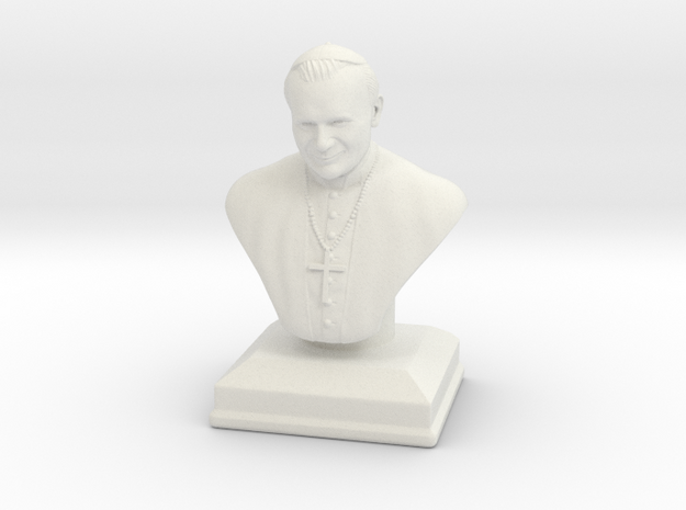 Pope John Paul 2  in White Natural Versatile Plastic