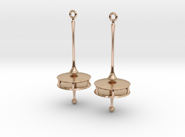 Flytrap Earrings in 14k Rose Gold Plated Brass