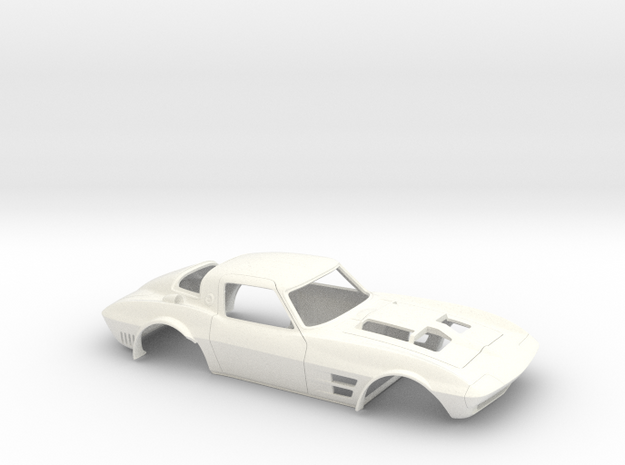 1/25 Corvette Grand Sport 1964 in White Processed Versatile Plastic