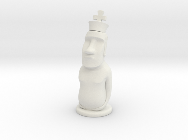 Moai King in White Natural Versatile Plastic
