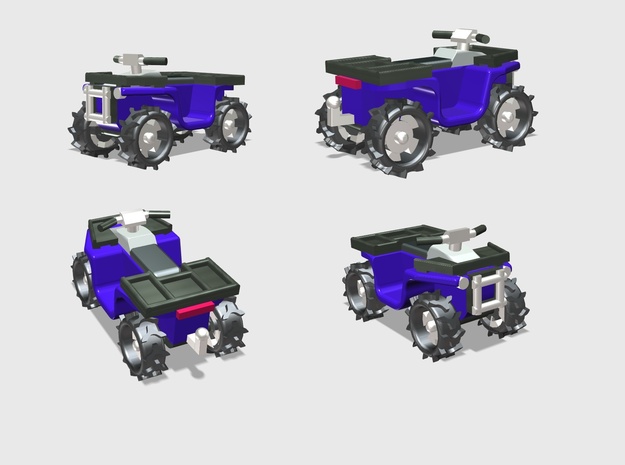 Quad ATV 1-87 HO Scale Style (Aggressive)2.0 in Tan Fine Detail Plastic
