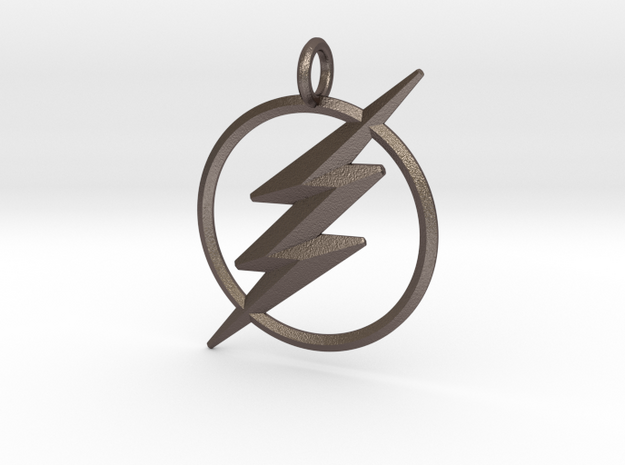 The Flash Keychain in Polished Bronzed Silver Steel