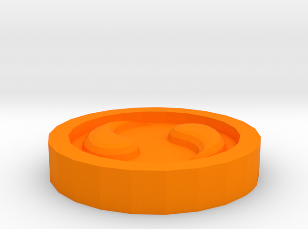 The Spirit Medallion  in Orange Processed Versatile Plastic