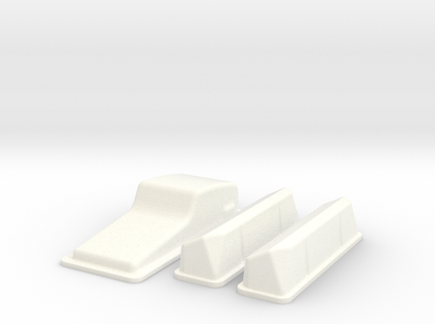 1/12 Ford 427 Side Oiler Stock Pan And Cover Kit in White Processed Versatile Plastic