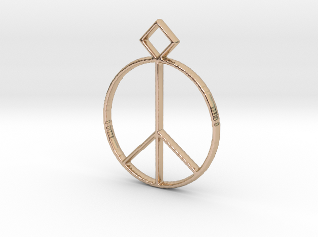 Peace Pendant in 14k Rose Gold Plated Brass