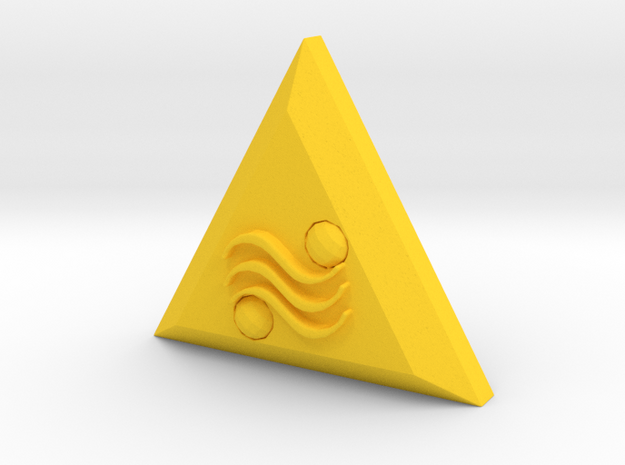 The Triforce Of Power in Yellow Processed Versatile Plastic