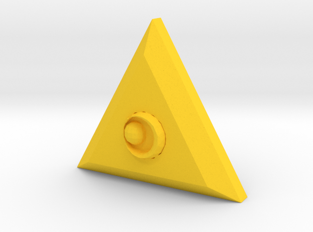 Triforce Of Courage in Yellow Processed Versatile Plastic