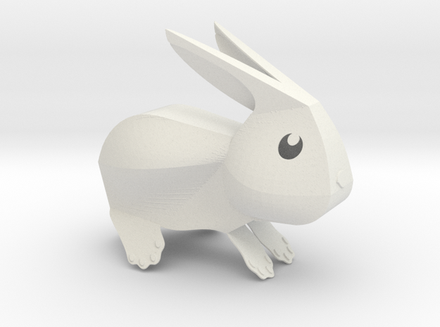 Little Bunny - V1 in White Natural Versatile Plastic