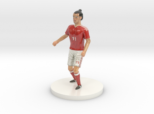 Welsh Football Player in Glossy Full Color Sandstone